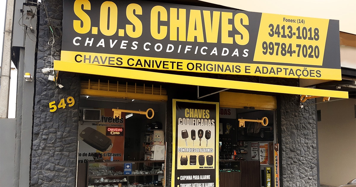 CHAVEIRO S.O.S CHAVES CODIFICADAS CHAVEIRO S.O.S CHAVES CODIFICADAS